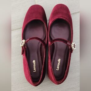 Larroude Velvet Mary Janes